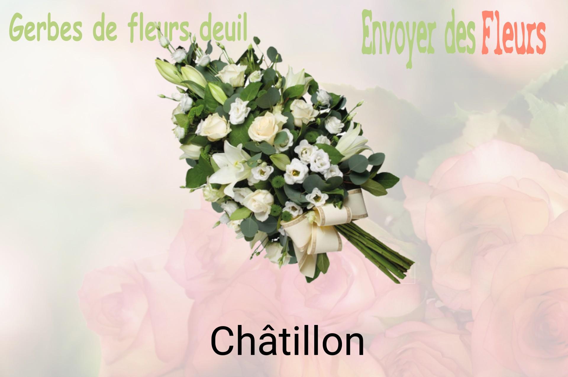 Gerbe de fleurs de deuil livrée à Châtillon